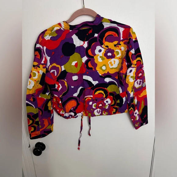 Ruby Rd Crop Colorful  Artsy Vintage button women’s Top size 6 Petite #1470 - Picture 5 of 6